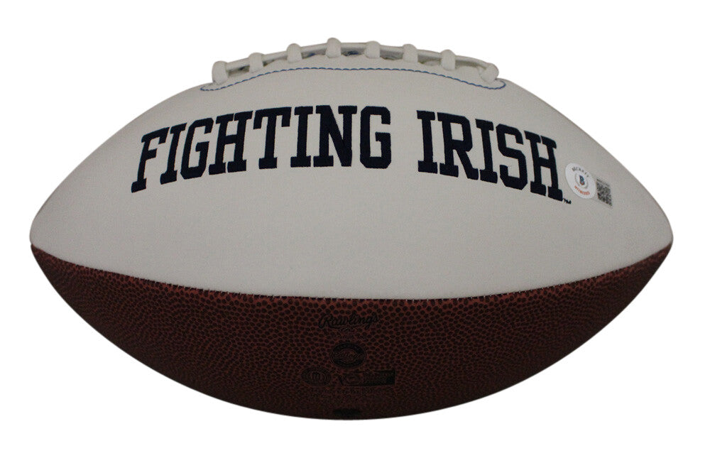 Jeremiah Owusu-Koramoah Autographed Notre Dame Logo Football (BAS)