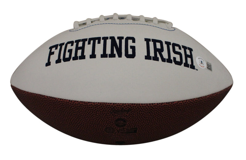 Jeremiah Owusu-Koramoah Autographed Notre Dame Logo Football (BAS)