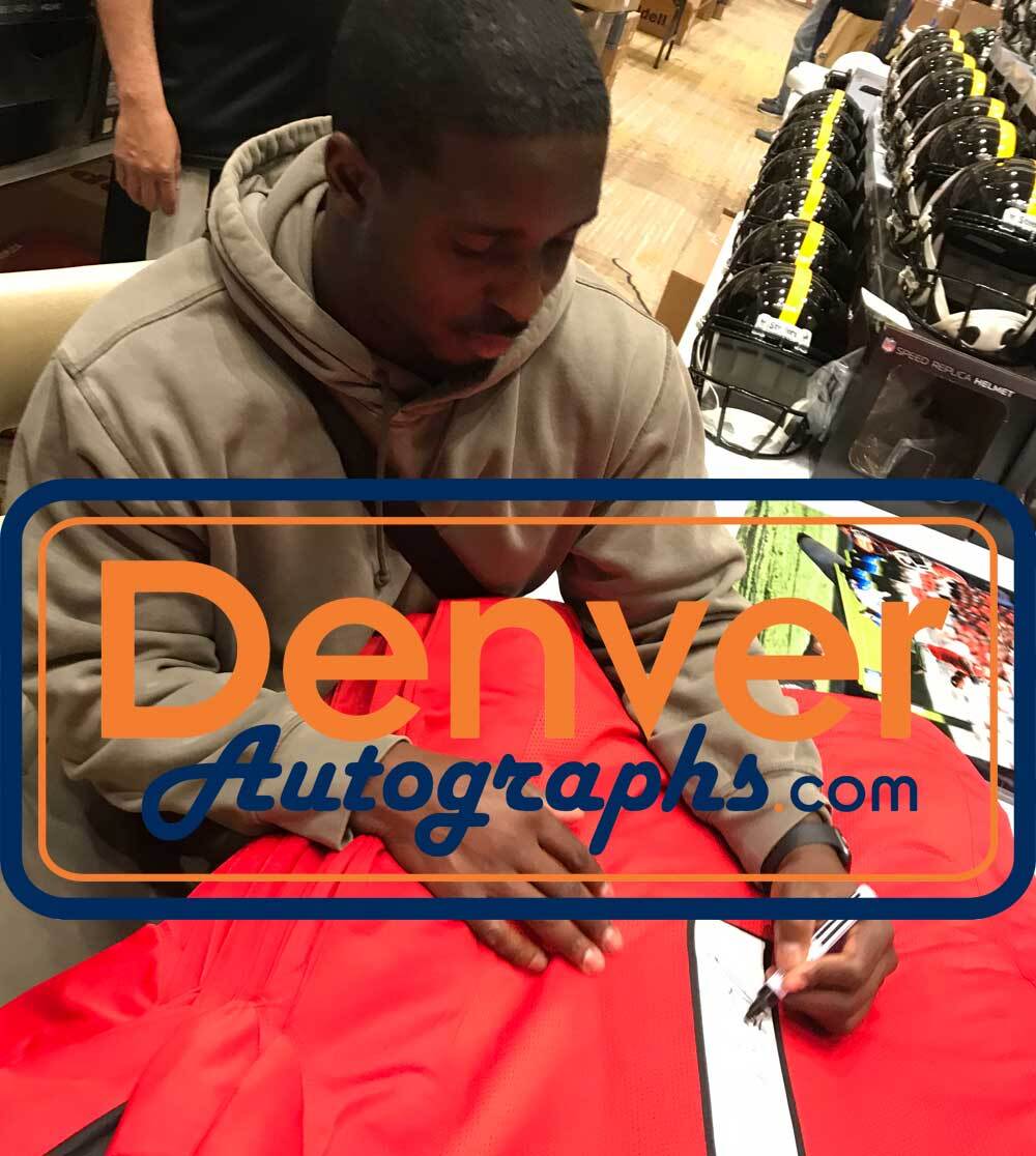 Sony Michel Autographed Georgia Bulldogs Custom Red Jersey (BAS)