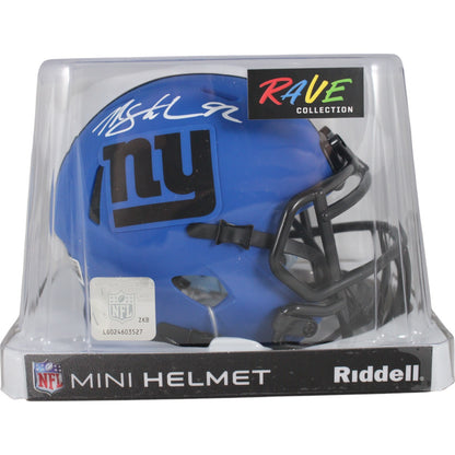 Michael Strahan New York Giants Autographed Rave Mini Helmet