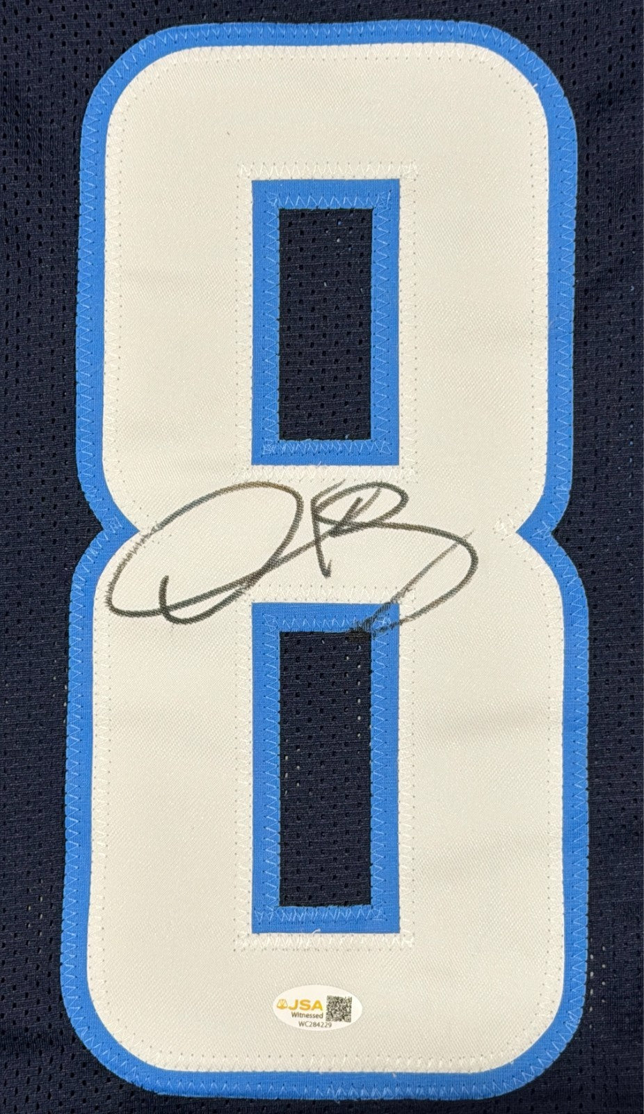 Derrick Mason Signed Tennessee Titans Custom Jersey JSA