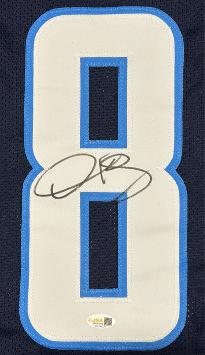 Derrick Mason Signed Tennessee Titans Custom Jersey JSA