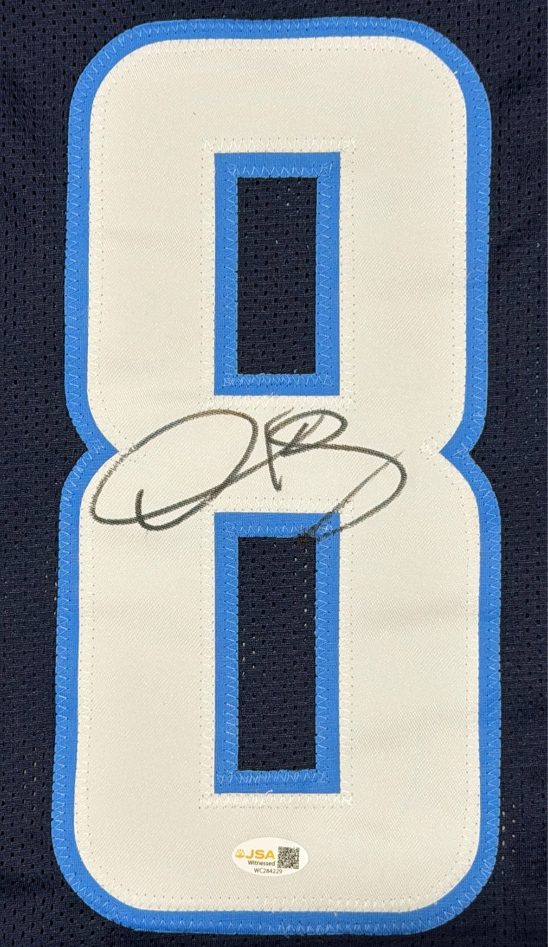 Derrick Mason Signed Tennessee Titans Custom Jersey JSA