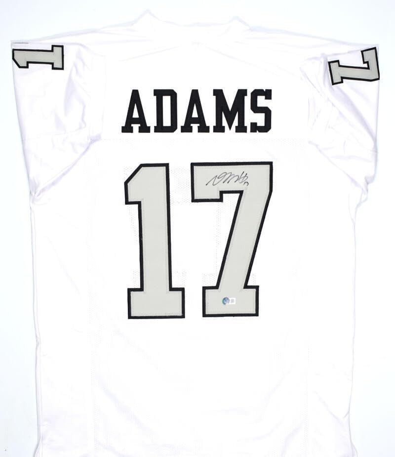 Davante Adams Signed White and Gray Custom Jersey