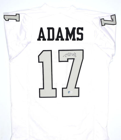 Davante Adams Signed White and Gray Custom Jersey