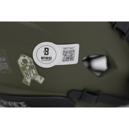 Richard Seymour Signed New England Patriots 2022 Salute to Service Mini Helmet