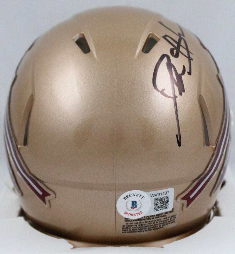 Deion Sanders Signed Florida State Seminoles Speed Mini Helmet