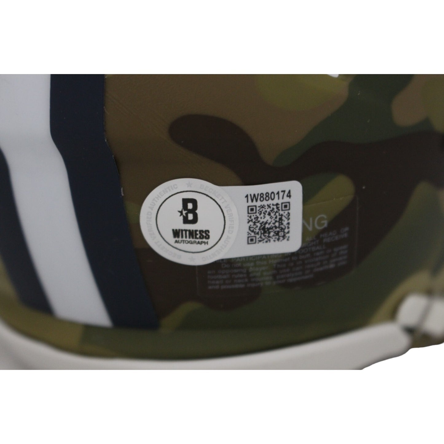 Tony Dorsett Signed Dallas Cowboys Camo Speed Mini Helmet