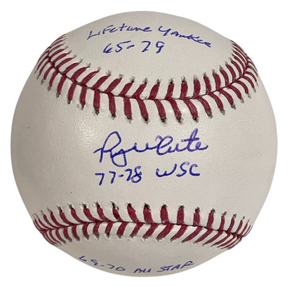 Roy White Signed New York Yankees Official MLB Baseball (3 Inscriptions)