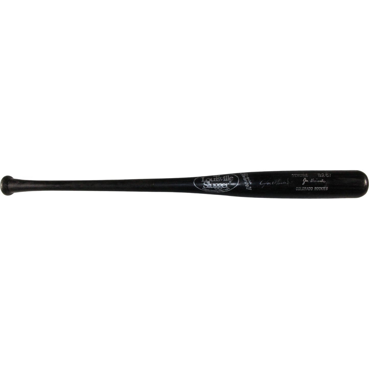 Joe Girardi Autographed Colorado Rockies Game Used Broken Bat