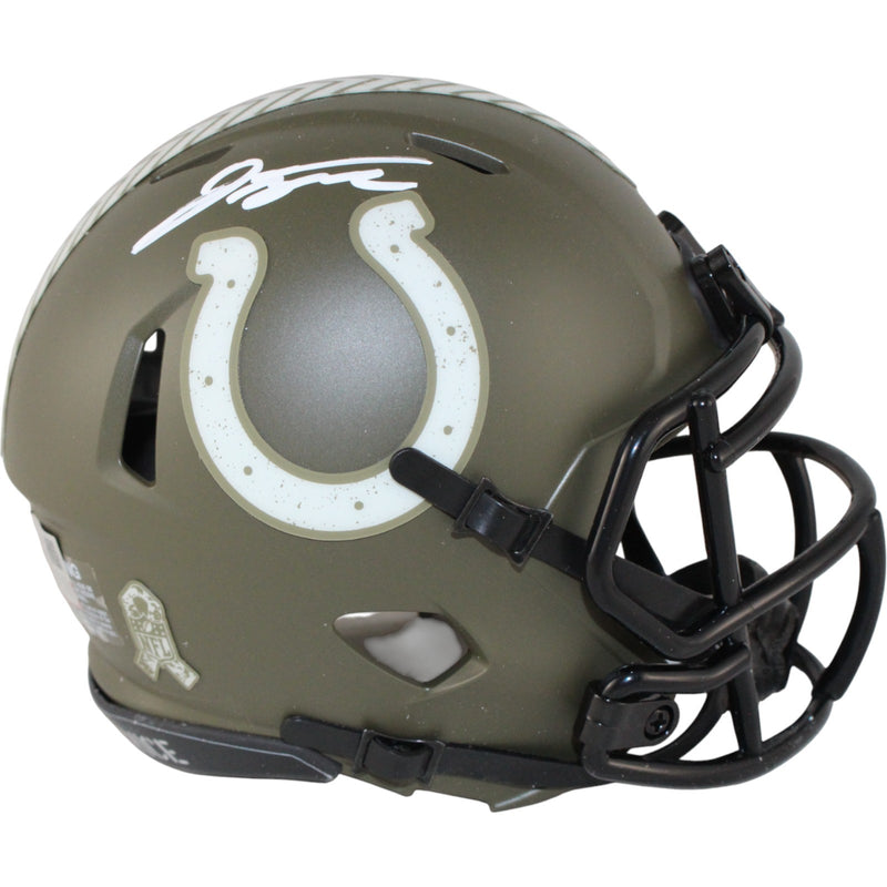 Jonathan Taylor Autographed Indianapolis Colts Salute to Service Mini Helmet