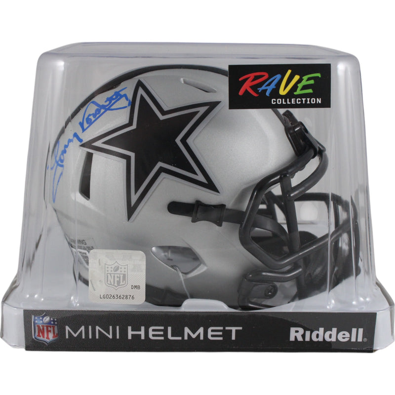 Tony Dorsett Dallas Cowboys Rave Mini Helmet Autographed