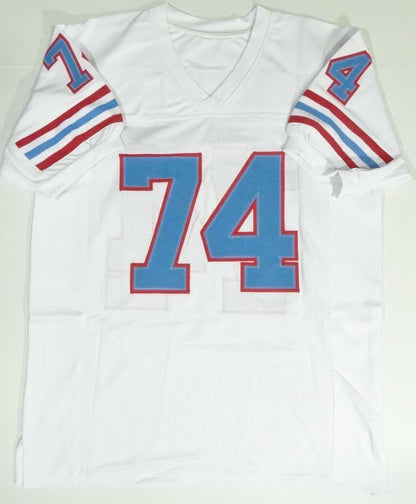Bruce Matthews Signed White Custom Jersey (HOF)