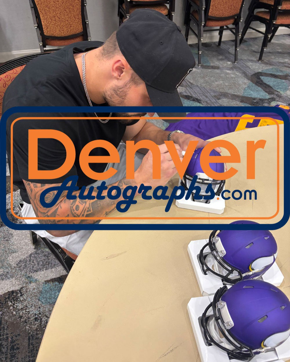Blake Cashman Signed Minnesota Vikings Mini Helmet (Born to Skol)