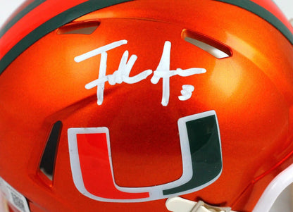 Frank Gore Signed Miami Hurricanes Flash Speed Mini Helmet
