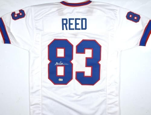 Andre Reed Autographed White Custom Football Jersey