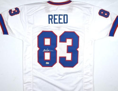 Andre Reed Autographed White Custom Football Jersey
