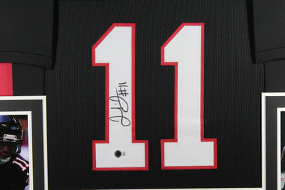 Julio Jones Autographed Framed Pro Style Black Jersey BAS