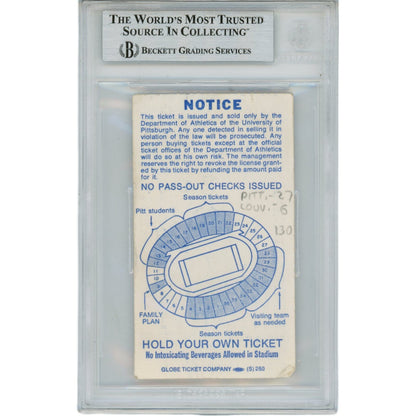 Tony Dorsett Autographed 1976 Pitt Panthers Ticket Stub Heisman Inscription