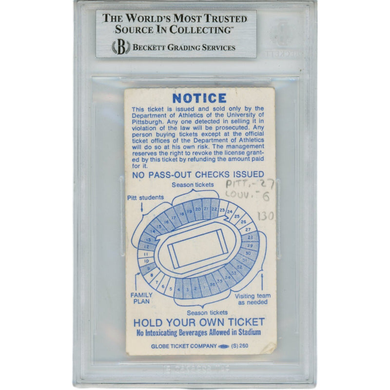 Tony Dorsett Autographed 1976 Pitt Panthers Ticket Stub Heisman Inscription
