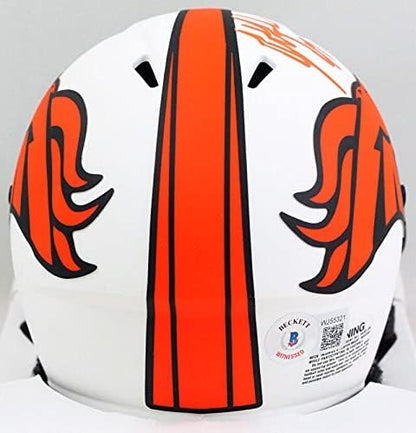 John Lynch Signed Denver Broncos Lunar Mini Helmet
