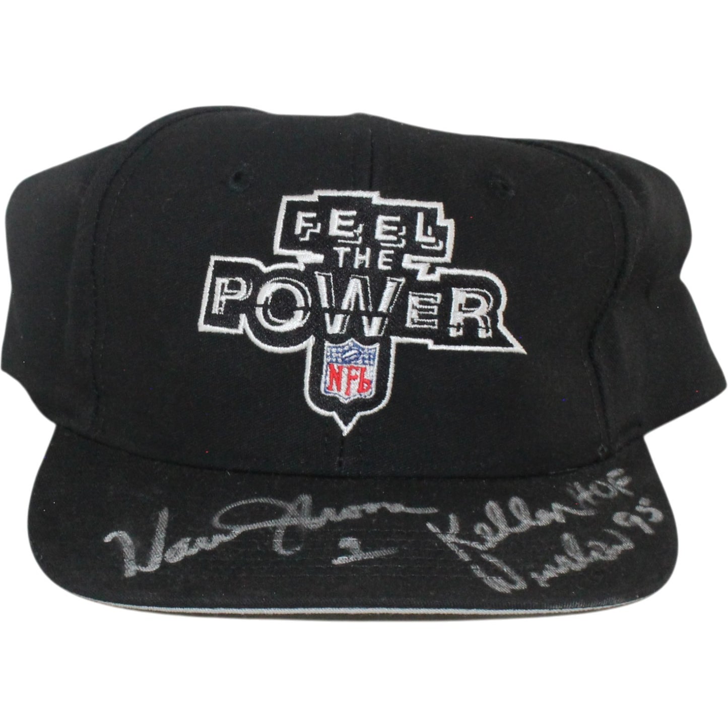 Warren Moon & Kellen Winslow Signed NFL Feel The Power Snapback Hat