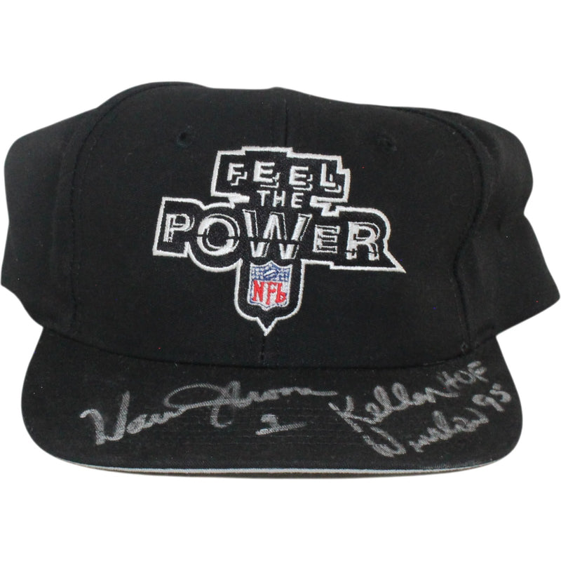 Warren Moon & Kellen Winslow Signed NFL Feel The Power Snapback Hat
