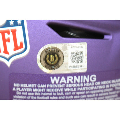 Randy Moss & Justin Jefferson Autographed Minnesota Vikings SpeedFlex Helmet