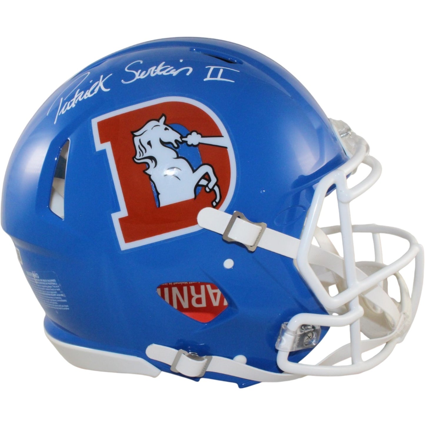 Patrick Surtain Autographed Denver Broncos Full Size Authentic Throwback Helmet