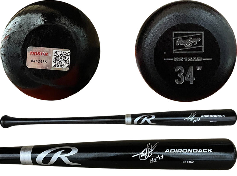 Todd Helton Autographed Colorado Rockies Black Baseball Bat with HOF Inscription