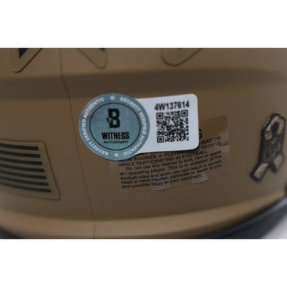 Ty Law New England Patriots Signed Salute to Service Mini Helmet (HOF Inscr)