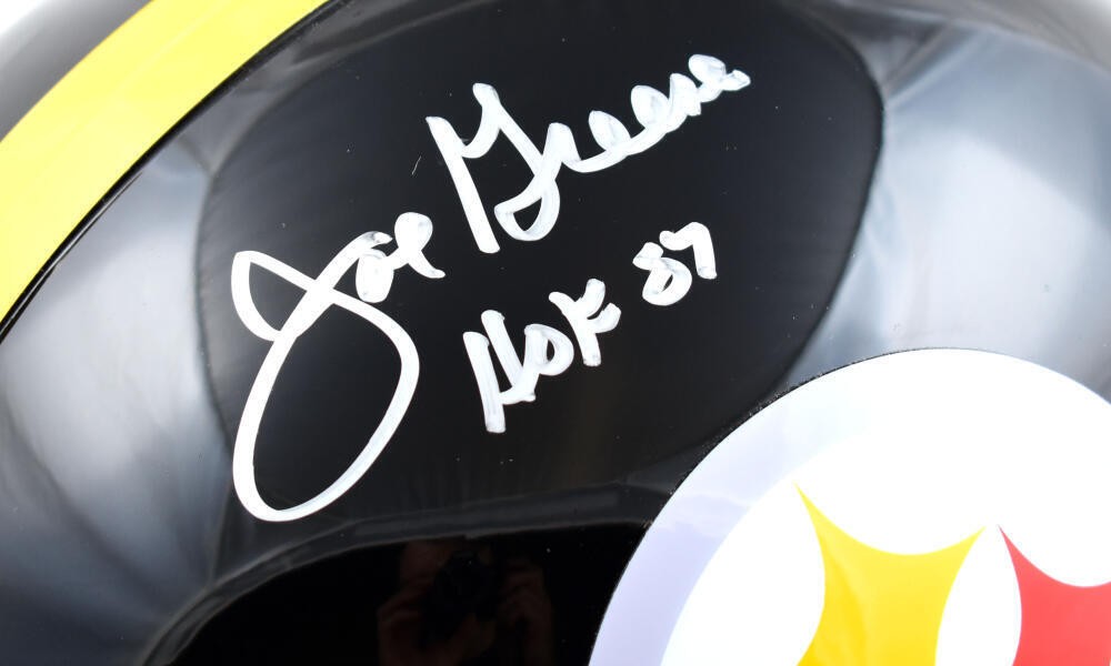 Joe Greene Signed Pittsburgh Steelers Full Size Helmet (HOF)