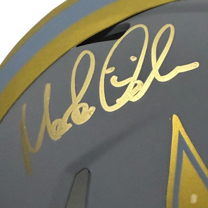 Morten Andersen New Orleans Saints Autographed Slate Mini Helmet (HOF 2017)