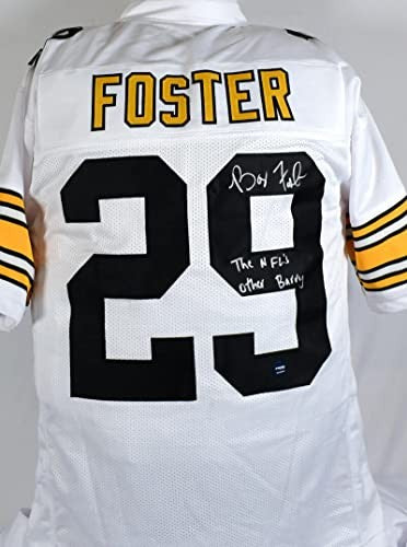 Barry Foster Signed Custom White Jersey "The NFL's Other Barry"