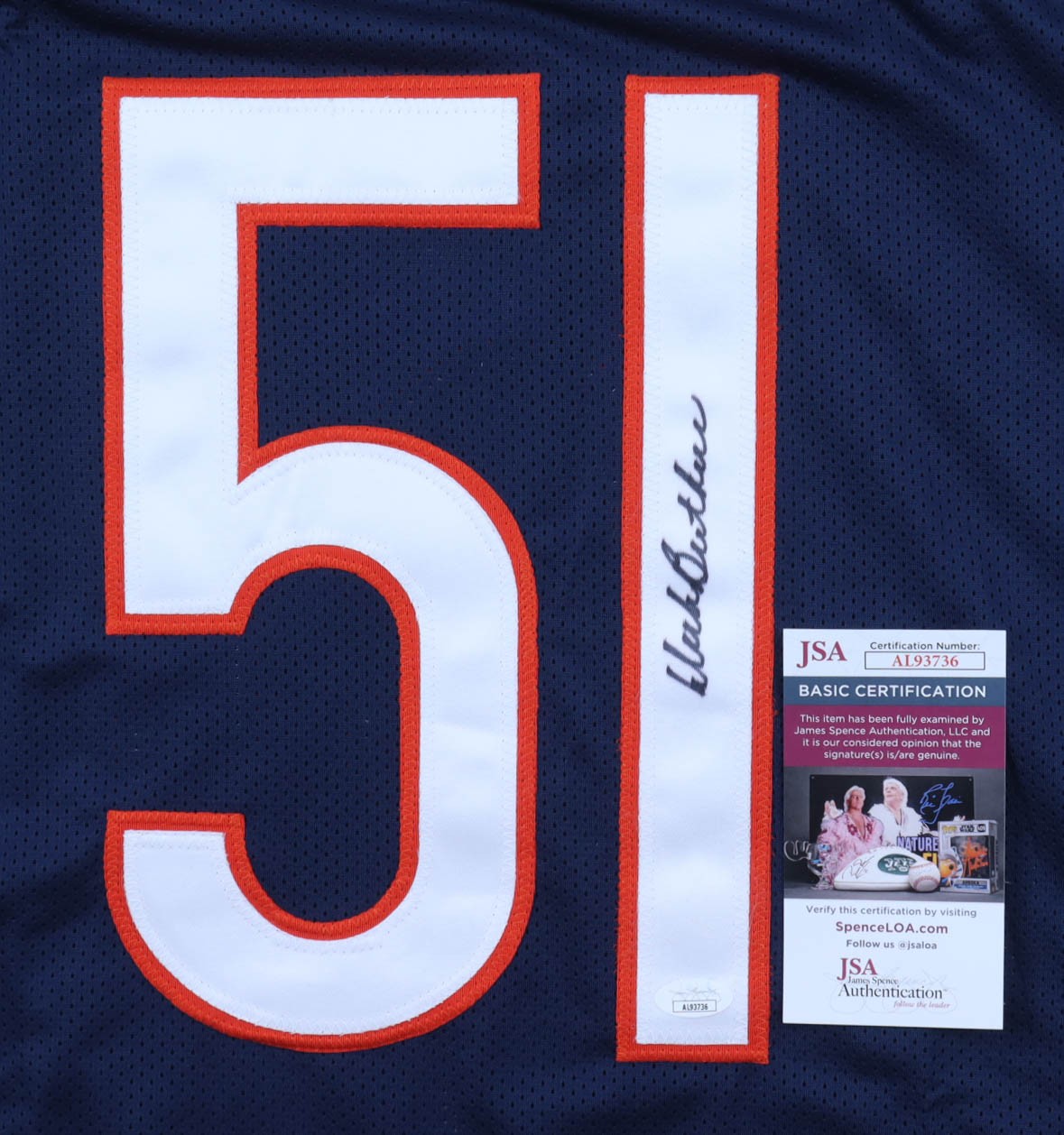 Dick Butkus Chicago Bears Autographed Blue Custom Jersey