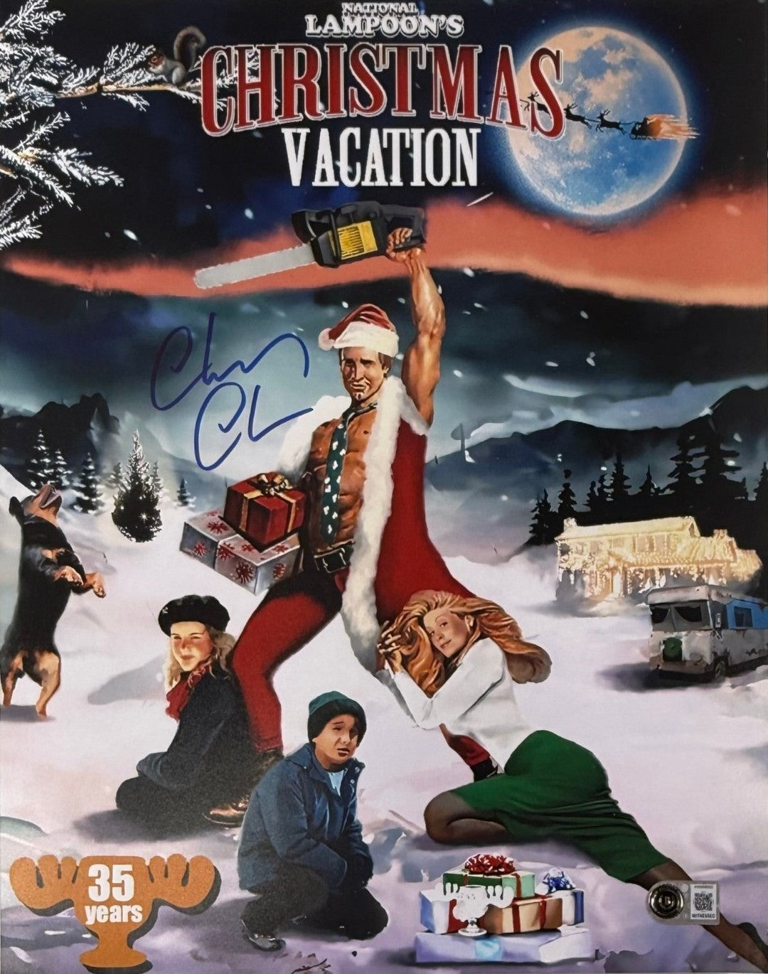 Chevy Chase Signed Christmas Vacation 8x11 Photo