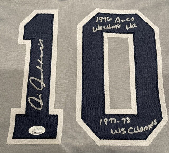 Chris Chambliss New York Yankees Signed Custom Jersey JSA COA