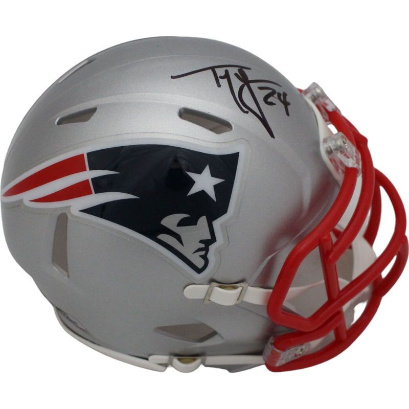 Ty Law New England Patriots Autographed Mini Helmet (Beckett COA)