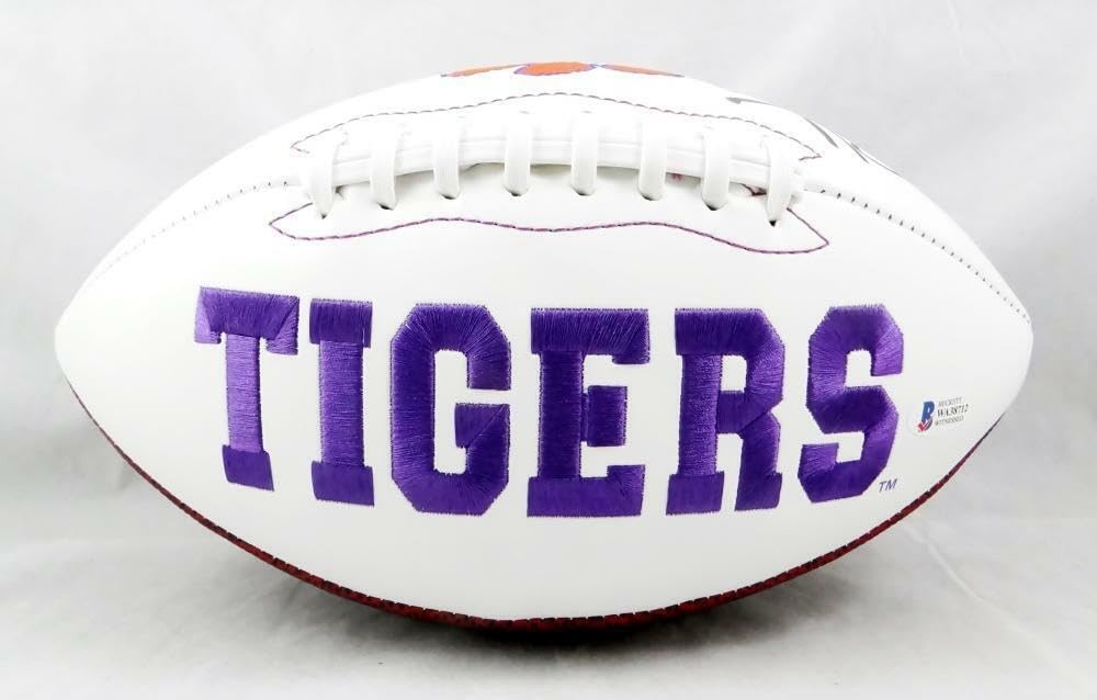 Brian Dawkins Signed Clemson Tigers Logo Football - Black Edition