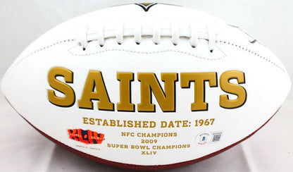 Darren Sproles Signed New Orleans Saints Logo Football - Black