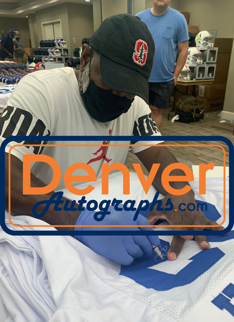 Emmitt Smith Autographed Dallas Cowboys Custom White Jersey (Beckett BAS)