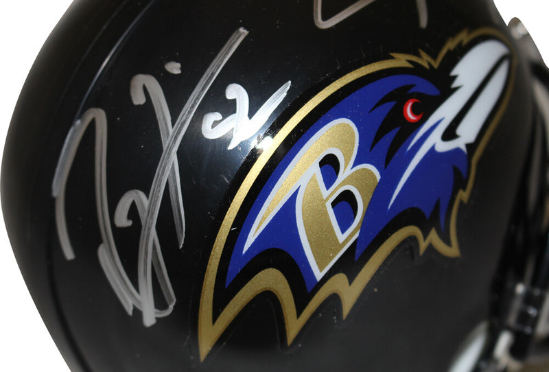 Ray Lewis & Ed Reed Signed Baltimore Ravens VSR4 Mini Helmet Beckett