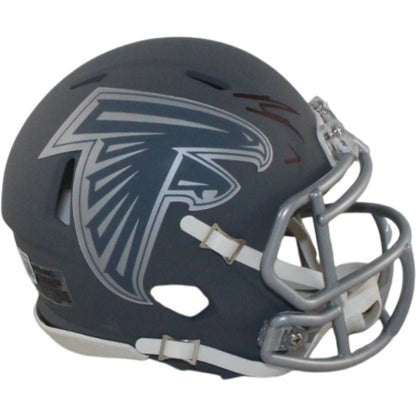 Bijan Robinson Atlanta Falcons Autographed Slate Mini Helmet