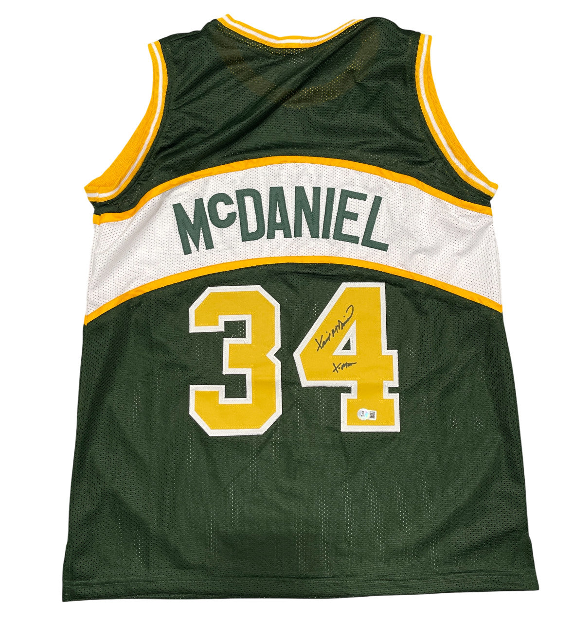 Xavier McDaniel Signed Seattle Sonics Custom Jersey "X-Man" Beckett COA
