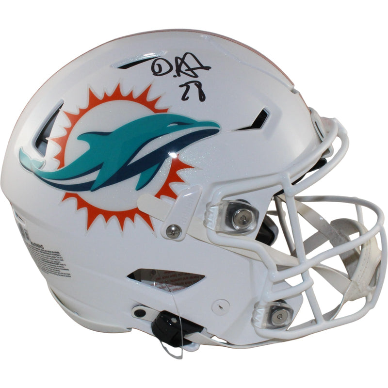 Devon Achane Miami Dolphins Autographed Full Size Authentic SpeedFlex Helmet