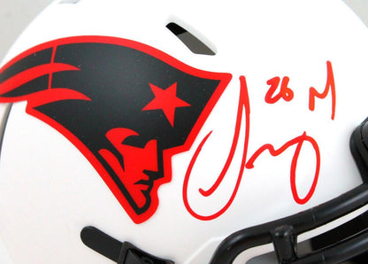 Sony Michel Autographed New England Patriots Lunar Mini Helmet
