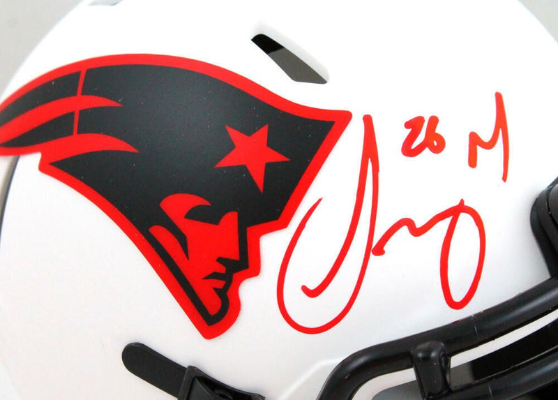 Sony Michel Autographed New England Patriots Lunar Mini Helmet