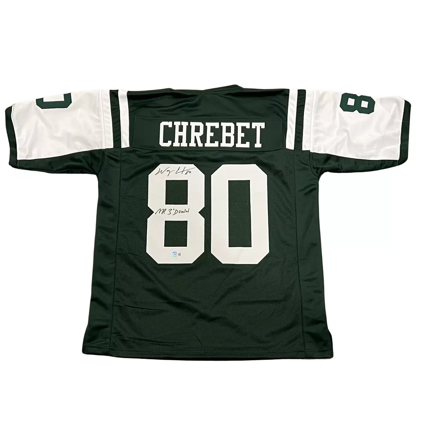 Wayne Chrebet New York Jets Signed Custom Jersey "Mr 3rd Down" BAS COA