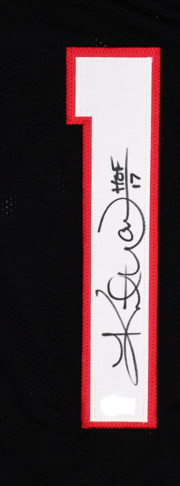 Kurt Warner Signed Black Custom Football Jersey with HOF Inscription