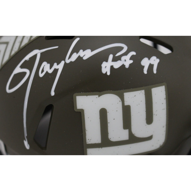 Lawrence Taylor Signed New York Giants 2022 Salute to Service Mini Helmet